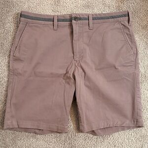 Express Men's Classic Brown Flat Front Shorts